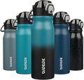 BJPKPK Water Bottle with Straw 25oz Insulated Water Bottles Reusable Stainless Steel Metal Thermal Flask with Leak Proof Lockable Lid and Carry Handle,Indigo Black