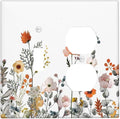 Wallplates Colorful Wildflowers Boho Vintage Floral 1 Toggle 1 Duplex Switch Plate Electrical Gfci Faceplate Decorative Light Switch Covers For Bed Room Living Room Decor