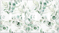 Boho Green Eucalyptus Leaf Floral Plants Flowers Light Switch Covers Quad Toggle Electrical Faceplate 4 Gang Wall Plate Decorative Switch Plates for Bed Room Living Room Decor