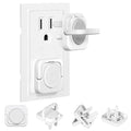 Outlet Covers Baby Proofing, 40 Pack Child Proof Plug Socket Covers Electric Plug Protectors Safety Caps to Prevent Power Shock, for US 3-Prong, Gray & White