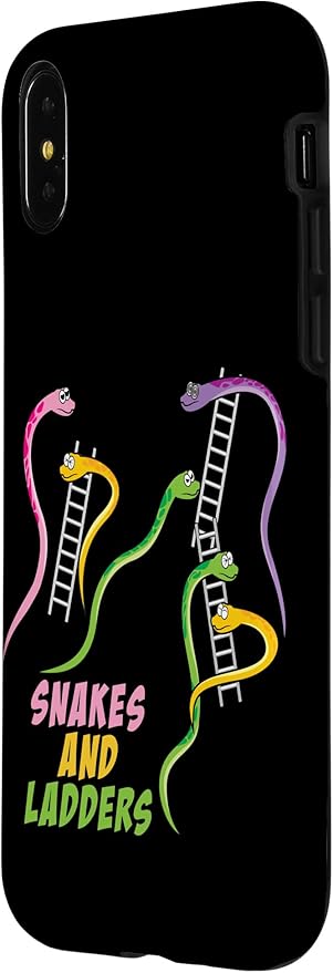 iPhone X/XS Snakes and Ladders Humor Board Game Gamer Womens Men Kids Case