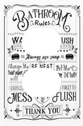 Teen Kids Bath Motivational Funny Home Bathroom Bath Rules Inspirational Quotes 1 Gang Duplex Wall Plate Electrical Receptacle Outlet Cover Decorative Dual Device Mid Size Plug Light Switch Wallplate