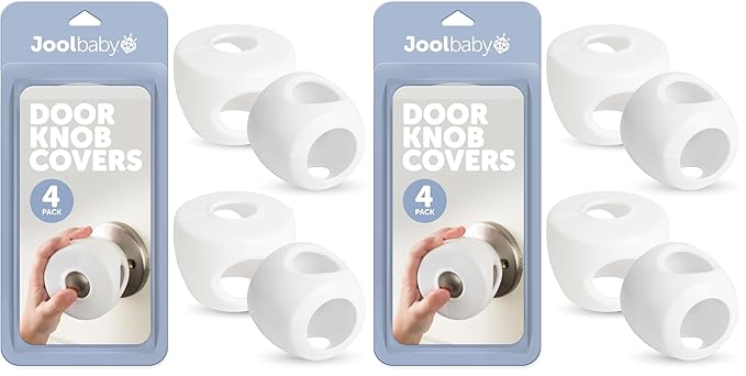 Jool Baby Door Knob Covers (8 Pack) Child Safety Cover - Child Proof Doors