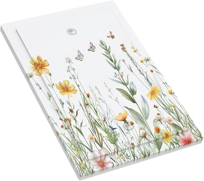 Light Switch Covers Rustic Colorful Floral Butterfly Watercolor Flowers Decorative Switch Plates 1 Gang Blank No Device Outlet Covers Electrical WallPlates for Bathroom Bedroom Decor