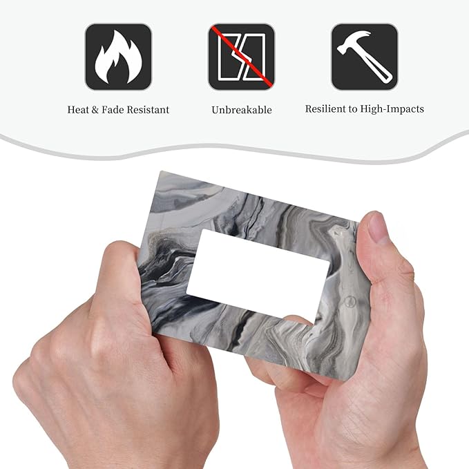 Grey And White Marble Abstract Art Print Decorative Outlet Covers 1 Gang Single Rocker Light Switch Cover Plate Wall Plates GFCI Faceplate for Bathroom Kitchen Decor