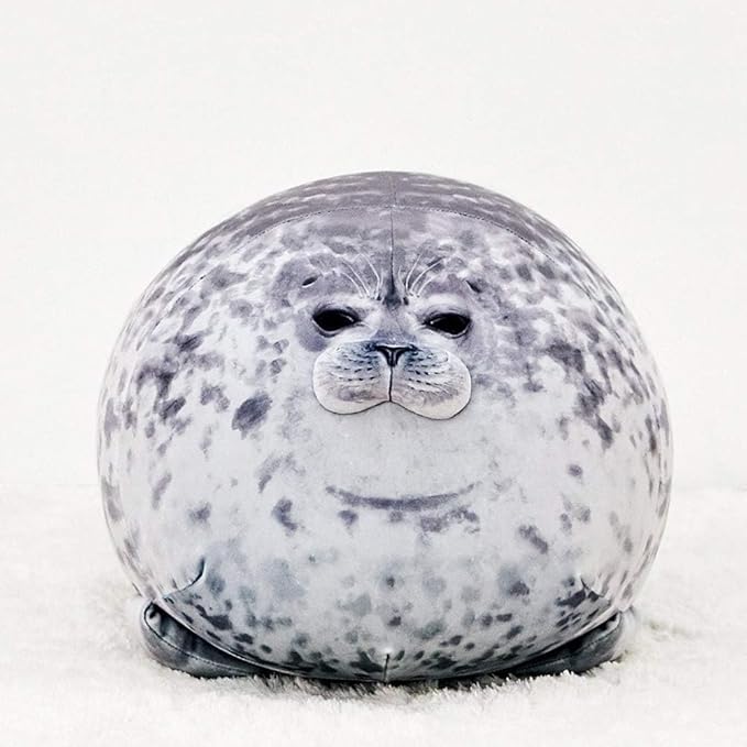MerryXD Chubby Blob Seal Pillow,Stuffed Cotton Plush Animal Toy Cute Ocean Medium(17.6 in)