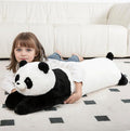 MMguai 40'' Giant Panda Stuffed Animal, Large Stuffed Panda Long Body Pillow Plush Toy, Big Soft Toy Panda Jumbo Fluffy Bear Plushies Gift for Kids Boys Girls, Birthday
