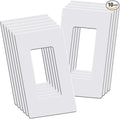 1-Gang Screwless Decorator Wall Plates, Decorative Outlet Covers, Standard Size 2.92" x 4.68" Switch Plate for Decor Dimmer, GFCI, USB Receptacle (10 Pack, Gloss White)