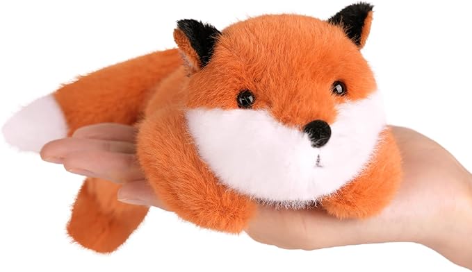 PEACH CAT Fox Plush Cute Fox Stuffed Animals Small Plushies Toy Pillow Gifts for Kids Brick Red