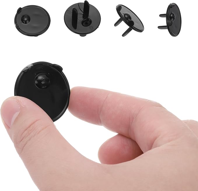 MECCANIXITY 24 Pack Outlet Covers Proofing, Plug Covers Easy Installation Electric Plug Protectors Safety Socket Cover Plugs Protector Black
