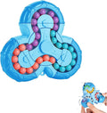 YUDANSI Magic Bean Puzzle Toy, Rotating Magic Bean & Fidget Cube 2-in-1, Rotating Magical Cube Fidgets Gift for Kids Boys Girls Age 3+, 5-7, 8-12, Brain Teaser Fingertip Toys for Teens Adults