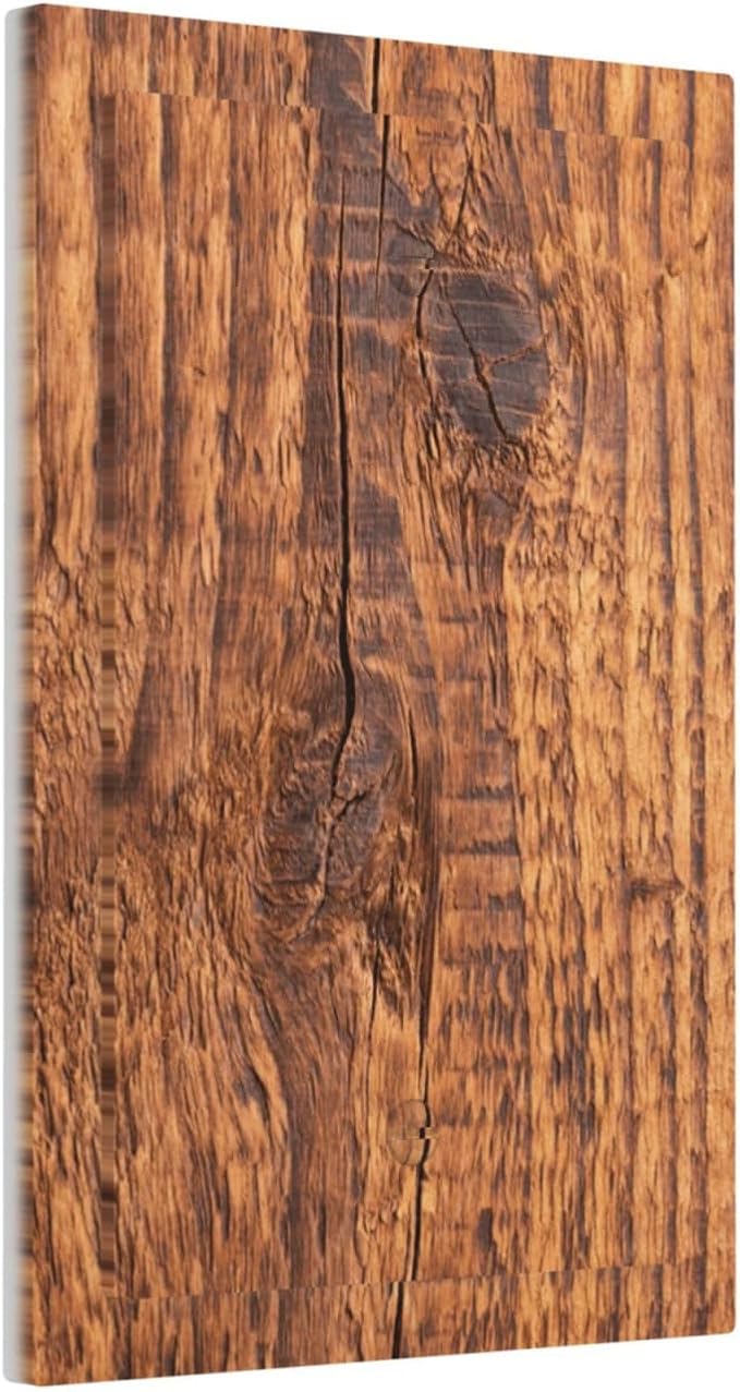 Brown Wood Grain Rustic Natural Burl Print Light Switch Cover Plate 1 Gang No Device Blank Electrical Wall Plates Faceplate Decorative Switch Plate Covers for Farmhouse Home Decor