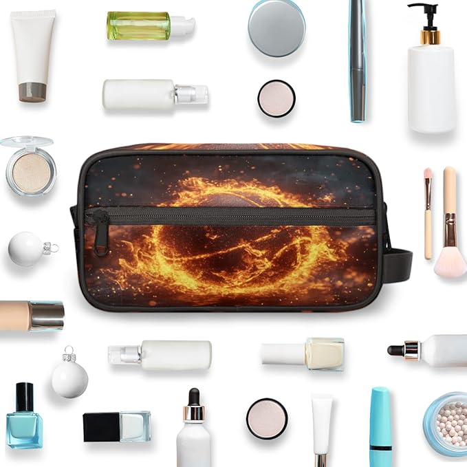 Kids Toiletry Bag for Boys Girls, Basketball Travel Toiletry Bag Hanging Dopp Kit Cosmetic Bag Makeup Bag Shower Shaving Bag for Toiletries Accessories