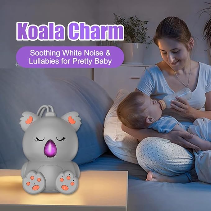 Baby Sleep Sound Machine & Bluetooth Speaker | Portable White Noise Sound Machine with 3 Timers for Nursery, Travel | Non-Looping Soothing Sounds Sleeping Music for Infants, Toddlers & Kids