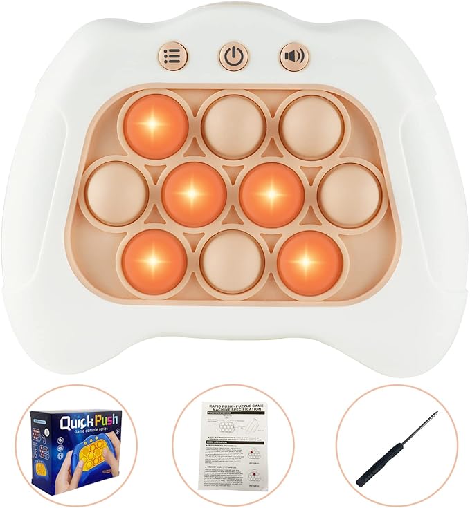 Intoypad Pop The Target! Handheld Speed Push Game Machine: A Fun Multiplayer Game for Family. Sensory Fidget Toy Christmas Toys Gifts for 6 7 8 9 10 11 12 Years Old Kids Road Trip Car Games Kids White