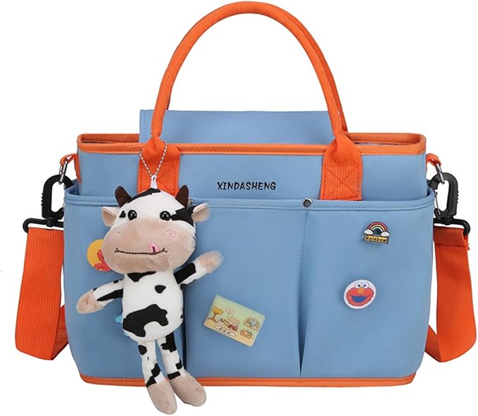 Universal Stroller Organizer with Double Bottle Holder, Fits For All Baby Strollers,6 Colors, Big Capacity (Pure Blue)