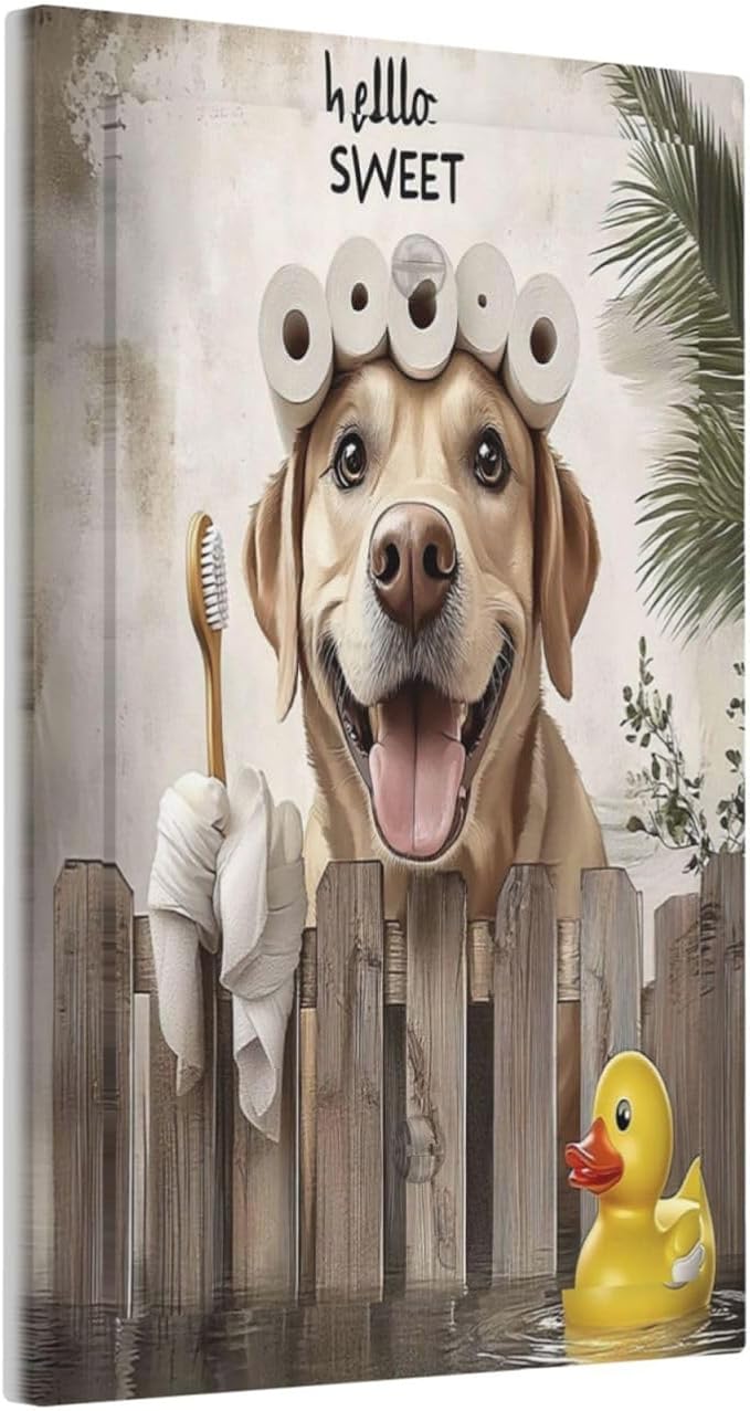 Funny Dog Rustic Farmhouse Wooden Fence Labrador Light Switch Cover Plate 1 Gang No Device Blank Electrical Wall Plates Faceplate Decorative Switch Plate For Kids Room Bathroom Decor