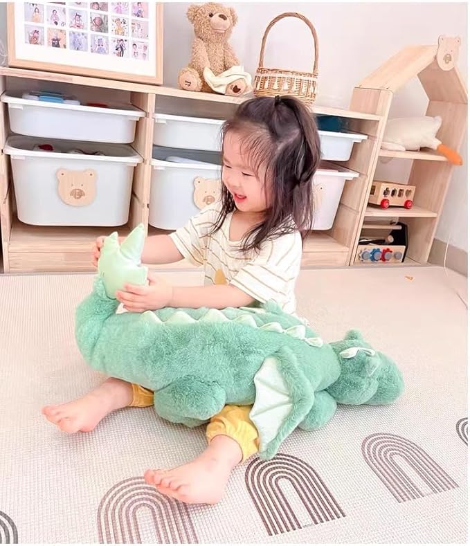 Weighted Stuffed Animals for Kids 27.5" 2Lbs, Soft and Sturdy Weighted Dragon Plush, Small and Green Dragon Stuffed Animal