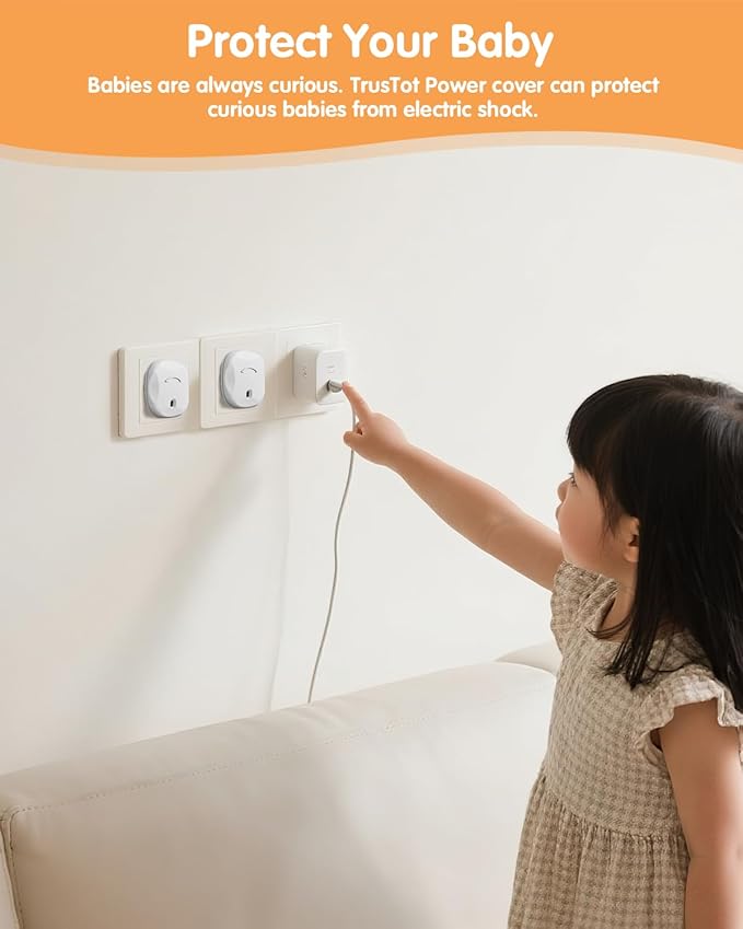 Outlet Covers Baby Proofing, 40 Pack Plug Covers Baby Proofing, Outlet Plug Covers for US 3-Prong to Prevent Electric Shock, Outlet Covers for Home, Office, School, Kindergarten, White