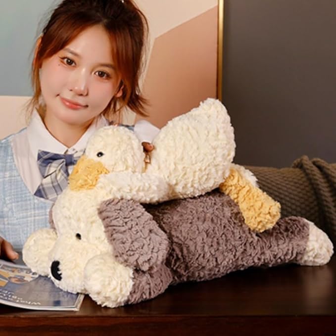 OUKEYI 13.7" /35cm Duck Stuffed Animals Toys, Soft White Duck Plush Pillows Hugging Squishy Duck Plushie Toys Gifts for Kids Christmas Valentine's Day