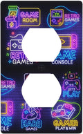 Games Funny Outlet Covers Decorative Electrical Outlets Duplex Outlet 1-Gang Wall Plate Receptacle Wall Outlet Cover