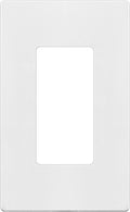 ENERLITES Screwless Decorator Wall Plates Child Safe Outlet Covers, Size 1-Gang 4.68" H x 2.93” L, Unbreakable Polycarbonate Thermoplastic, SI8831-W, Glossy, White