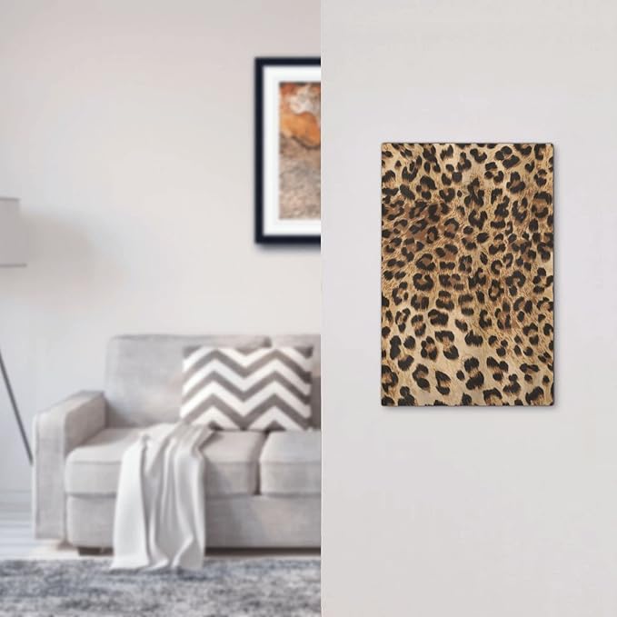 Classic Leopard 1 Gang Light Switch Cover No Decive Blank Wall Plate Decorative for Teen Kids Boys Bathroom Home Bedroom Art Panel Decorate 5" x 3