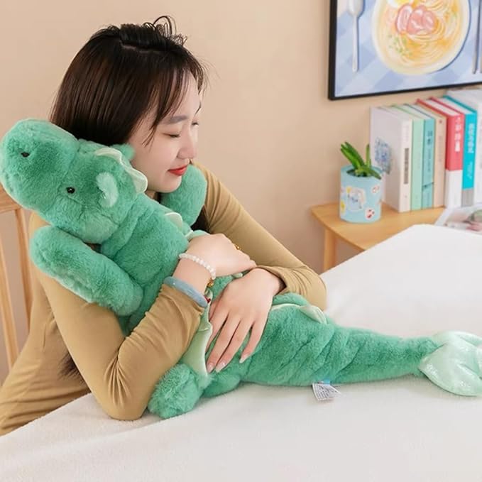 Weighted Stuffed Animals for Kids 27.5" 2Lbs, Soft and Sturdy Weighted Dragon Plush, Small and Green Dragon Stuffed Animal