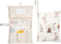 Baby Diaper Bag Organizer, Portable Baby Essentials Storage Pouch for Parents and Caregivers, Organizer Insert for Stroller and Handbag, Machine Washable (Bunny)