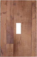 Rustic Brown Dark Wood Texture Printing Decorative Light Switch Cover 1 Gang Single Toggle Device Electrical Faceplate Switchplates Decorator Outlet Wall Plate For Farmhouse Cabin Decor