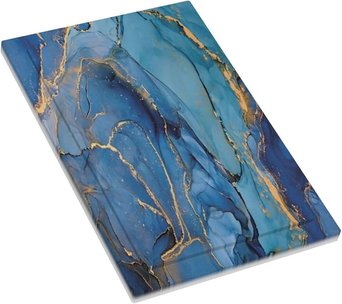 Blue Marble Single Blank Wall Plates Decorative No Device Faceplate Modern Ombre Watercolor Ink Art Light Switch Cover for Bathroom Bedroom Home Decorate