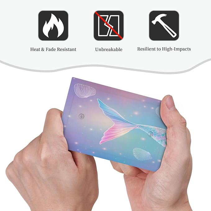 Cute Mermaid Pink Tail Scales Shells Colorful Ocean Light Switch Cover Plate 1 Gang No Device Blank Electrical Wall Plates Faceplate Decorative Switch Plate for Kids Room Nursery Decor
