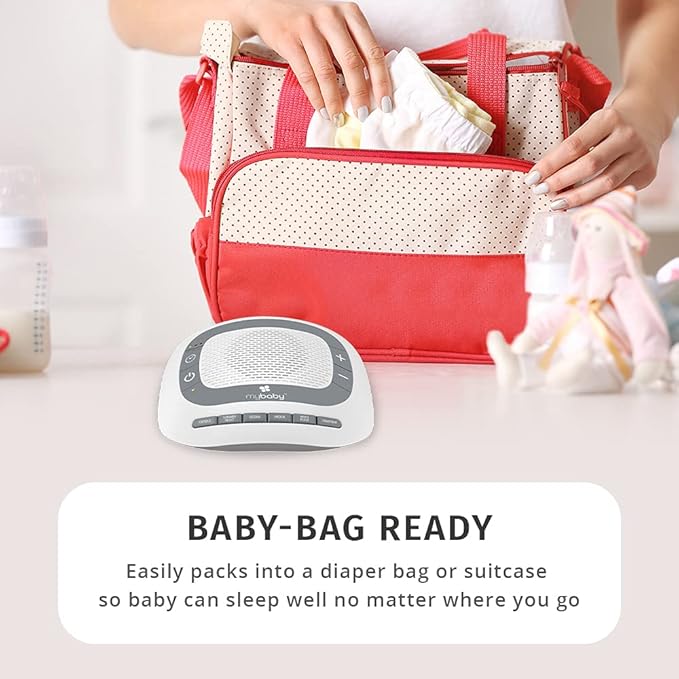 MyBaby SoundSpa White Noise Machine for Babies | 6 Soothing Lullabies for Newborns, Sound Therapy for Travel, Relaxing, Kids, Newborns, Baby Songs, Adjustable Volume, Auto-off Timer, By HoMedics