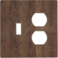 Wallplates Rustic Vintage Wood Grain Brown 1 Toggle 1 Duplex Switch Plate Electrical GFCI Faceplate Decorative Light Switch Covers for Farmhouse Cabin Decor