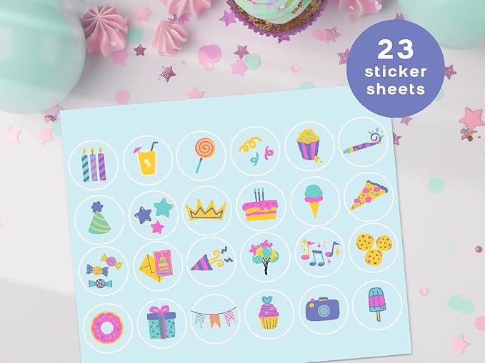 Markt Birthday Bingo Game for Kids Birthday Party Games, Kids Party Games Supplies - 23 Players - Pink