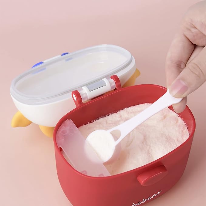 Bebamour Baby Formula Dispenser On The Go, Formula Container to Go, Formula Holder for Travel, Candy Fruit Snack Storage Container with Scoop and Leveller (Coffee)
