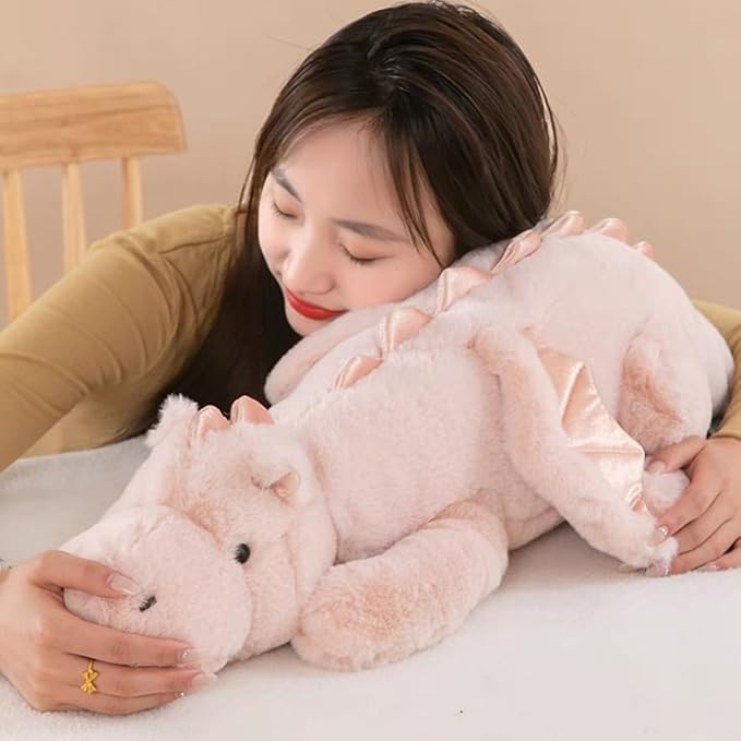 Weighted Dragon Stuffed Animal 10Lbs 43.3" Soft and Sturdy Weighted Stuffed Animals for Adults and Kids, Large Pink Plush Pillow