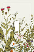 Country Rustic Colorful Flowers Floral 1 Gang Toggle Light Switch Plate and Outlet Cover Spring Garden Botanical Plant Wildflower Blossom Decorative Single Toggle Switch Face Socket Plug Wall Plate