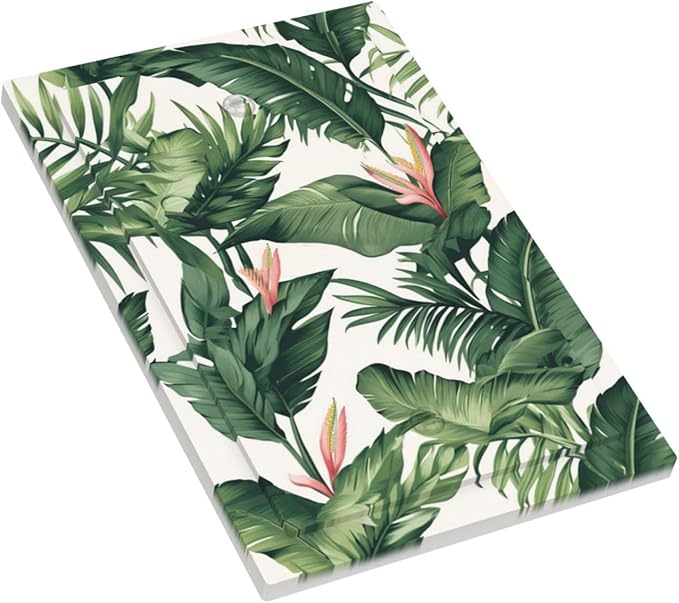 Tropical Leaf Jungle Botanical Palm Tree Greenery Floral Light Switch Cover Plate 1 Gang No Device Blank Electrical Wall Plates Faceplate Decorative Switch Plate for Bedroom Living Room Decor