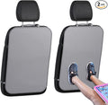 lebogner Back Seat Cover for Kids, 2 Pack X-Large Waterproof Kick Mats Backseat Protector, Durable Car Seat Back Protectors for Vehicles to Protect from Dirt, Mud & Scratches, Fits Most SUVs, Grey