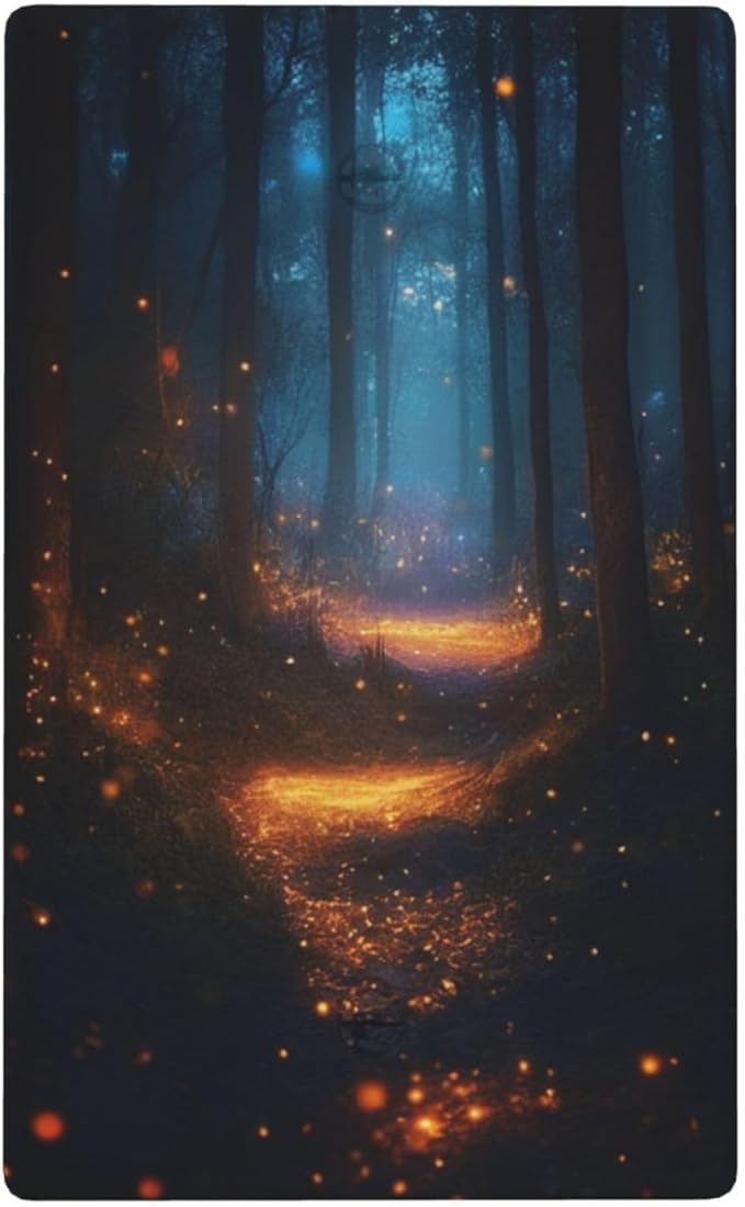 Decorative Art Light Switch Covers Enchanted Glowing Forest 1 Gang No Device Blank Switchplate Electrical Faceplate for Home Decor