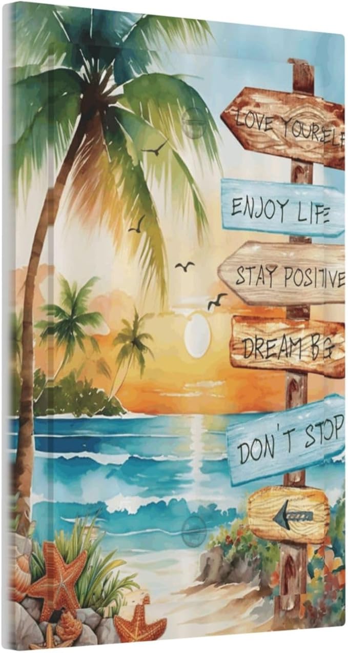 Tropical Beach Palm Tree Summer Coastal Ocean Sunset Light Switch Cover Plate 1 Gang No Device Blank Electrical Wall Plates Faceplate Decorative Switch Plate for Bedroom Living Room Decor