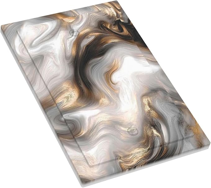 Light Switch Cover Plate Grey Brown Swirl Marble Texture 1 Gang No Device Blank Electrical Wall Plates Faceplate Decorative Switch Plate For Bathroom Kitchen Decor