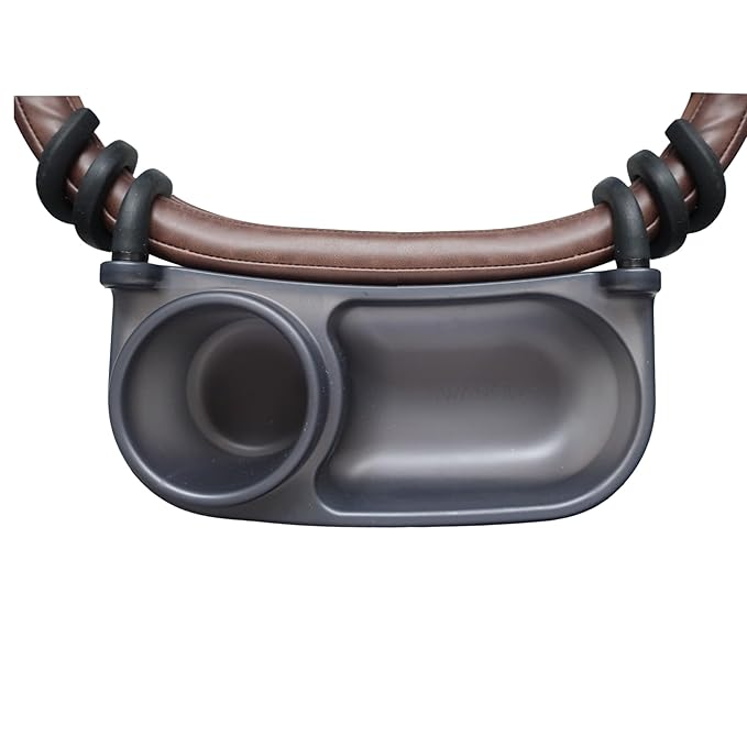 Swanoo Universal Stroller Snack Tray | Pack of 2 | Compatible with Nuna | Stroller Cup Holder | Bumper Bar | Stroller Tray Attachment with Cups Holder for Baby Toddler | Stroller Accessories