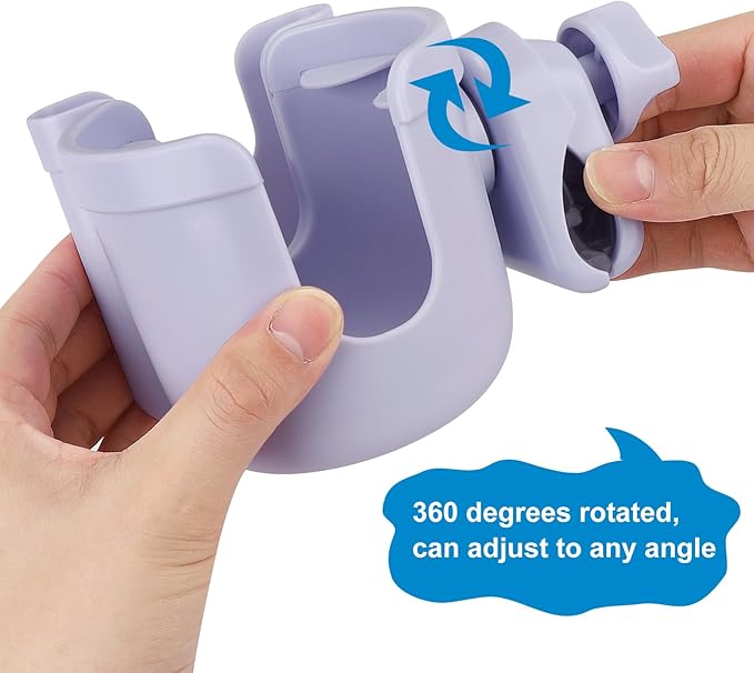 Accmor Stroller Cup Holder with Phone Holder, Bike Cup Holder, Universal Cup Holder for Uppababy Nuna Doona Strollers, 2-in-1 Cup Phone Holder for Stroller Bike Accessory