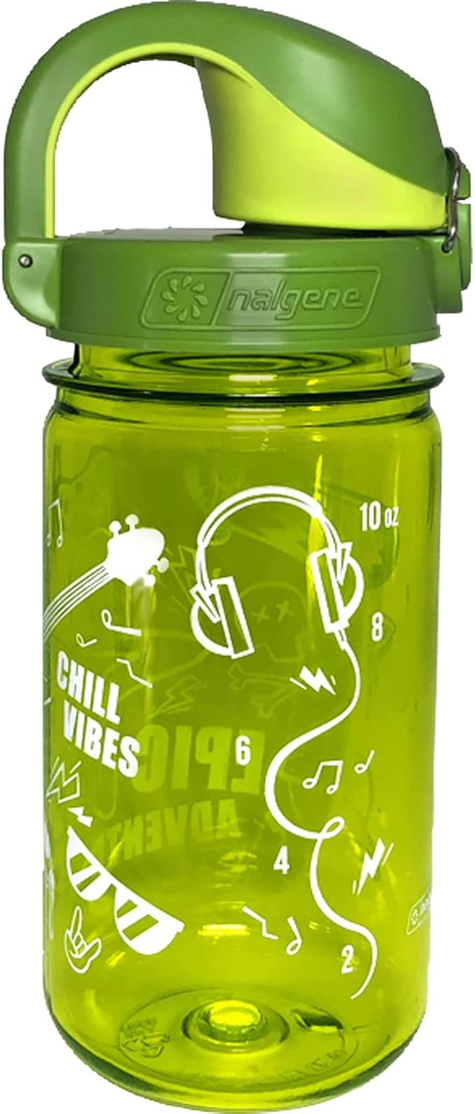 Nalgene Sustain Tritan BPA-Free Kids On The Fly Water Bottle Made with Material Derived from 50% Plastic Waste, Leak Proof, Durable, BPA Free, Carabiner Friendly, Reusable, 12 oz