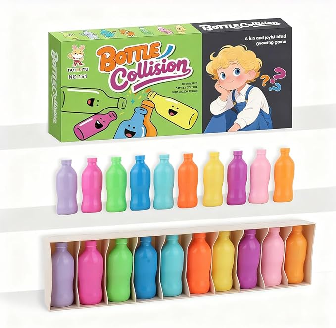 Aerbee Bottle Color Matching Toys, Fun Toys for Kids, Interesting Match The Bottle Color Game - Family Games for Kids and Adults, Fun Party Games for Groups, Festival Unique Gift for 3+ Kid Birthday