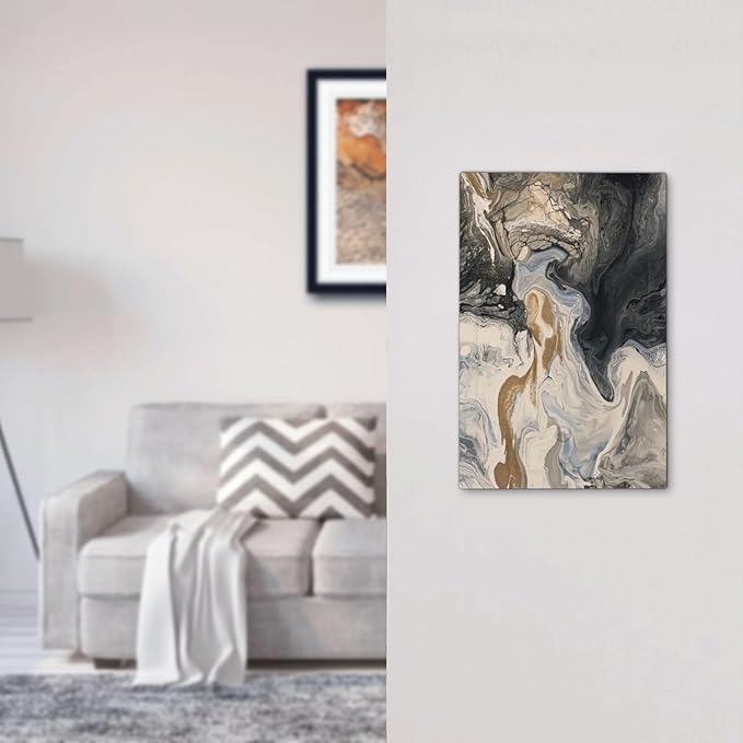 Light Switch Cover Plate Black Gold Swirl Fluid Painting Marble 1 Gang No Device Blank Electrical Wall Plates Faceplate Decorative Switch Plate For Bathroom Kitchen Decor