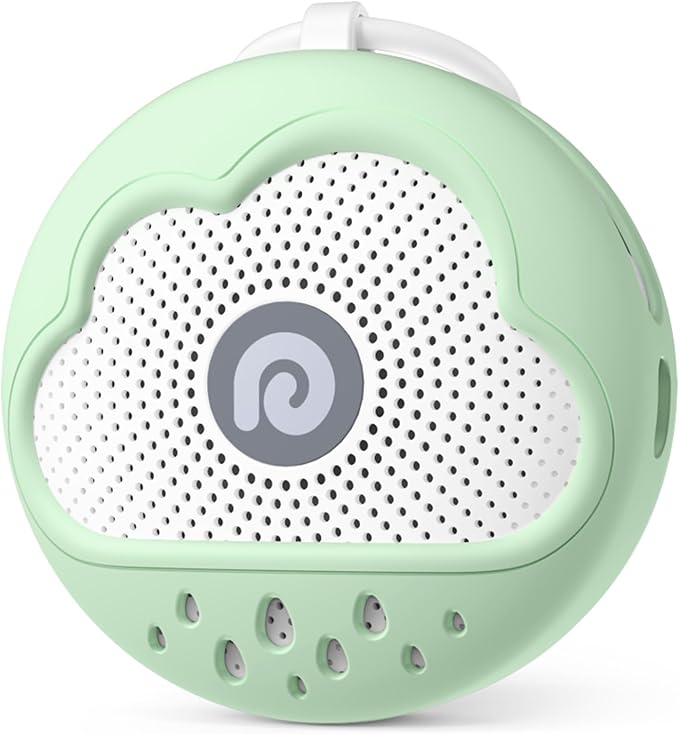 Dreamegg White Noise Machine - Portable Sound Machine Baby with Safe Silicone Cover, Features Powerful Battery, 21 Soothing Sound, Noise Canceling for Sleeping, Baby Registry Gift, Nursery(Green)
