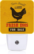 Funny Chicken Night Light,Plug Into Wall for Boys Girls Bedroom Decorative Square Night Light Lamp 0.5w Sleep Friendly